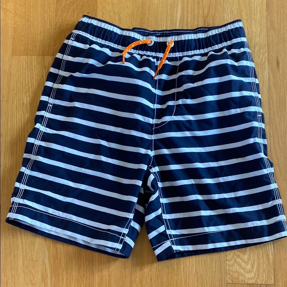 GAP Men's Navy and White Striped Athletic Shorts